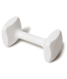 J&J Dog Supplies Obedience Retrieving Dumbbell with 3 Ends, 3 12 Wide Bit and 1516 Diameter Bit, White, Large