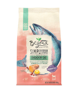 Purina Beyond Grain Free, Natural Dry Cat Food, Simply Indoor Salmon, Egg & Sweet Potato Recipe - 3 lb. Bag
