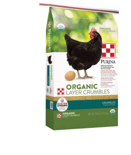 Purina Organic Layer Crumbles Chicken Feed , 35 lb