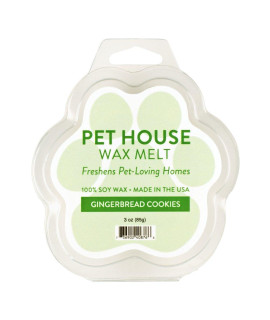 One Fur All 100% Natural Soy Wax Melts in 20+ Fragrances, Pack of 2 by Pet House - Long Lasting Pet Odor Eliminating Wax Melts, Non-Toxic Pet Wax Melts, Made in USA (gingerbread cookies)