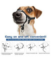 Pawaboo Dog Muzzle, Head Halter Collar for Dog, Pet Dog Nylon Reflective Adjustable Loop Anti-Biting Barking Control Easy Fit Dog Stops Dog Pulling Head Leash, Small Size, Black