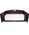 Rattan Small Rectangular Pet Bed, Indoor/Outdoor