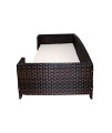 Rattan Small Rectangular Pet Bed, Indoor/Outdoor