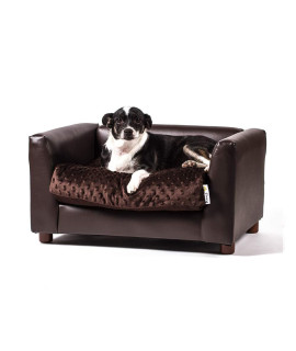 Keet Fluffy Deluxe Pet Bed Sofa chocolate Small