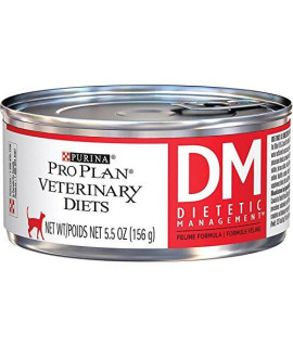 Purina Pro Plan Veterinary Diets DM Dietetic Management Formula Canned Cat Food 24/5.5 oz
