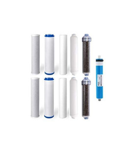 Replacement RODI Aquarium Filters for Reverse Osmosis 6 Stage Systems (2 Sets 1-75 gPD Membrane)