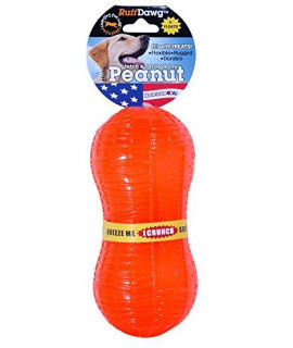 Ruff Dawg Peanut Crunch Rubber Dog Toy Assorted Neon Colors
