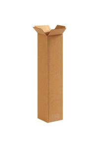 TAPE LOgIc 4x4x18 Tall corrugated Boxes, Tall, 4L x 4W x 18H, Pack of 25 Shipping, Packaging, Moving, Storage Box for Home or Business, Strong Wholesale Bulk Boxes