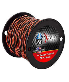 50ft Roll 14 gauge Heavy Duty Professional grade Twisted Dog Fence Wire - compatible with All Brands