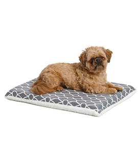 Quiet Time Teflon Defender Dog Beds; Pet Beds Designed to Fit Folding Metal Dog Crates, Gray & White Geometric Pattern, 24-Inch