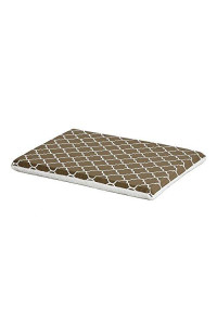 Quiet Time Teflon Defender Dog Beds; Pet Beds Designed to Fit Folding Metal Dog Crates, Brown & White Geometric Pattern, 30-Inch