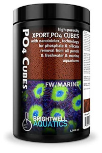 Brightwell Aquatics Xport PO4 cubes - High-Porosity cube Filter Media for Phosphate & Silicate Removal from All Ponds & Freshwater & Marine Aquariums 1000ML (XPcubeP1000)