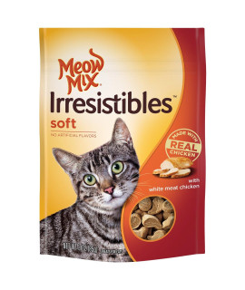 Meow Mix Irresistibles Soft cat Treats with Real White Meat chicken, 3 oz