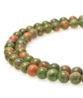 Mjdcb Natural Stone Beads Unakite Round Loose Spacer Beads 15 4M 6M 8M 10Mm 12M For Jewelry Making (6Mm)