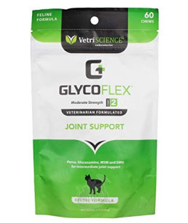 Vetri-Science Laboratories glyco-Flex II Bite-Sized cat chews 60 count LimitedQuantity (Pack of 2)