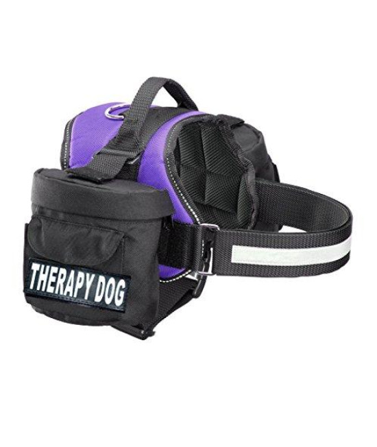 Doggie Stylz Therapy Dog Harness with Removable Saddle Bag Backpack Pack Carrier Traveling Carrying Bag. 2 Removable Therapy Dog Removable Patches. Please Measure Dog Before Ordering. Made