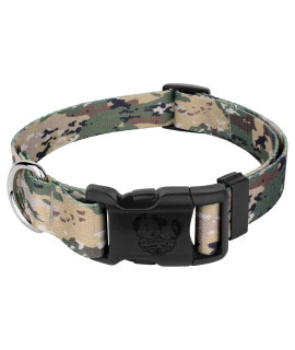 country Brook Petz - Deluxe Mountain Viper camo Dog collar - Made in The USA - camouflage collection with 16 Rugged Designs (1 Inch, Medium)