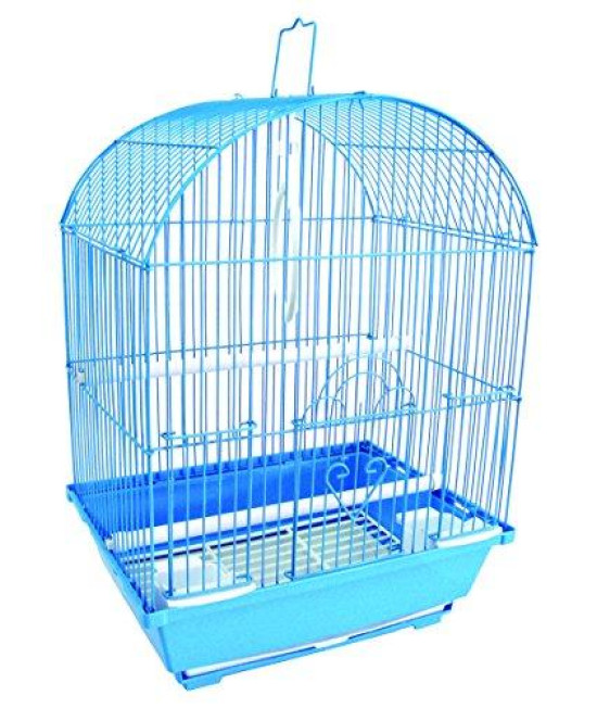 YML A1104BLU Round Top Style Small Parakeet Cage, 11 x 9 x 16