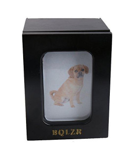 BQLZR 165x125x120mm Black Cedarwood Telescopic Photo Frame Dog Cat Pet Cremation Urn Memorial Keepsake Box