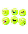 SPOT Ethical Pets Emoji Tennis Ball Dog Toy (6 Pack)