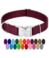 country Brook Design - Vibrant 30+ color Selection - Premium Nylon Dog collar with Metal Buckle (Small, 34 Inch, Burgundy)