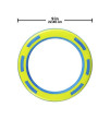 Nerf Dog Rubber & Foam Ring Dog Toy, Frisbee, Lightweight, Durable and Water Resistant, 9 Inch Diameter, for Medium/Large Breeds, Single Unit, Blue/Green