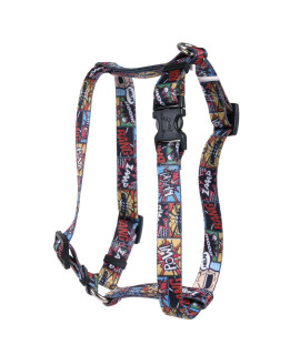 Yellow Dog Design Vintage Comics Roman Style H Dog Harness-X-Large-1 and fits Chest 28 to 36
