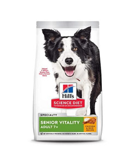 Hills Science Diet Adult 7+ Senior Vitality Dry Dog Food 21.5 lb. Bag