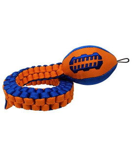 Nerf Dog Vortex Chain Tug Dog Toy with Squeaker Football Head, Lightweight, Durable, Water Resistant, 30 Inches, For Medium to Extra-Large Breeds, Single Unit (3474)