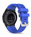 MoKo Band compatible with Samsung galaxy Watch 3 45mmgear S3 Frontierclassicgalaxy Watch 46mmHuawei Watch gT2 ProgT 46mmgT2 46mmTicwatch Pro 3, Silicone Strap Fit 22mm Band, Royal BLUE