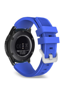 MoKo Band compatible with Samsung galaxy Watch 3 45mmgear S3 Frontierclassicgalaxy Watch 46mmHuawei Watch gT2 ProgT 46mmgT2 46mmTicwatch Pro 3, Silicone Strap Fit 22mm Band, Royal BLUE