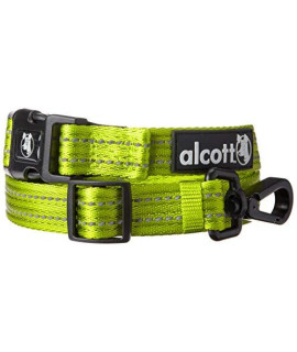 Alcott Weekender Leash with Reflective Stitching & Neoprene Padding Adjusts 3 to 5 Long green