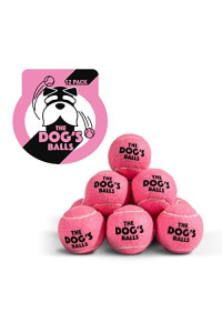 The Dogs Balls, Dog Tennis Balls, 12-Pack Pink Dog Toy, Strong Dog Puppy Ball for Training, Play, Exercise Fetch