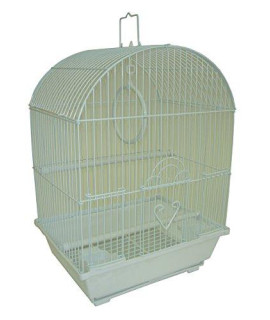 YML A1104WHT Round Top Style Small Parakeet Cage, 11 x 9 x 16