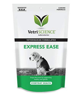VetriScience Laboratories 40 Count Express Ease, Anal Gland and Digestive Support Bar
