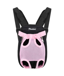 Pawaboo Pet carrier Backpack Adjustable Pet Front cat Dog carrier Backpack Travel Bag Legs Out Easy-Fit for Traveling Hiking camping for Small Medium Dogs cats Puppies Medium Pink