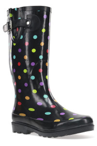 Western chief Printed Tall Waterproof Rain Boot Dot city Black 11 M