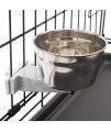 Lixit Quick Lock Stainless Steel Cage Bowl for Dogs, Silver, 10 Ounce (0711)