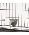 Lixit Quick Lock Stainless Steel Cage Bowl for Dogs, Silver, 10 Ounce (0711)