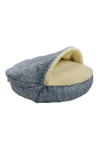 Snoozer Luxury Microsuede cozy cave Pet Bed, Show Dog collection, Small, Palmer Indigo