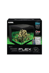 Fluval Flex Aquarium Kit, Black, 15 Gallon