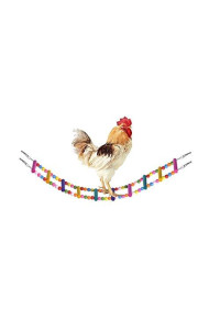 Bwogue Wooden Chicken Flexible Ladder,Parrot Chicken Swing,Pet Toy
