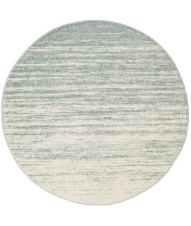 SAFAVIEH Adirondack collection 6 Round Slate cream ADR113T Modern Ombre Non-Shedding Dining Room Entryway Foyer Living Room Bedroom Area Rug