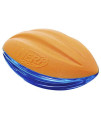 Nerf Dog Rubber Football Dog Toy with Interactive Squeaker, Lightweight, Durable and Water Resistant, 6 Inches, for Medium/Large Breeds, Single Unit, Blue and Orange