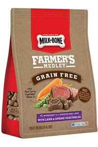 Milk-Bone Farmers Medley Dog Treats, Lamb & Spring Vegetables, 12 Ounces, Grain Free
