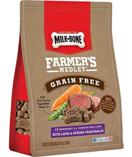 Milk-Bone Farmers Medley Dog Treats, Lamb & Spring Vegetables, 12 Ounces, Grain Free