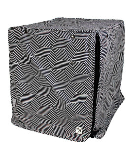 Molly Mutt Rough gem 36-inch Dog crate cover Large Kennel cover Measures 36A x 24A x 27A Two Panel Doors Roll Up Made from Machine-Washable 100% cotton That is Durable Breathable & Pre-Shrunk