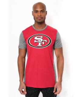 Ultra game NFL San Francisco 49ers Mens T-Shirt Raglan Block Short Sleeve Tee Shirt, Team color, Small