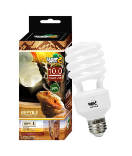 LUcKY HERP Desert UVA UVB Reptile Light Bulb 100 26W compact Fluorescent Lamp