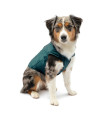 Kurgo Loft Dog Jacket - Reversible Fleece Winter coat - cold Weather Protection - Wear With Harness Or Additional Layers - Reflective Accents, Leash Access, Water Resistant - Ink BlueSeaglass, S